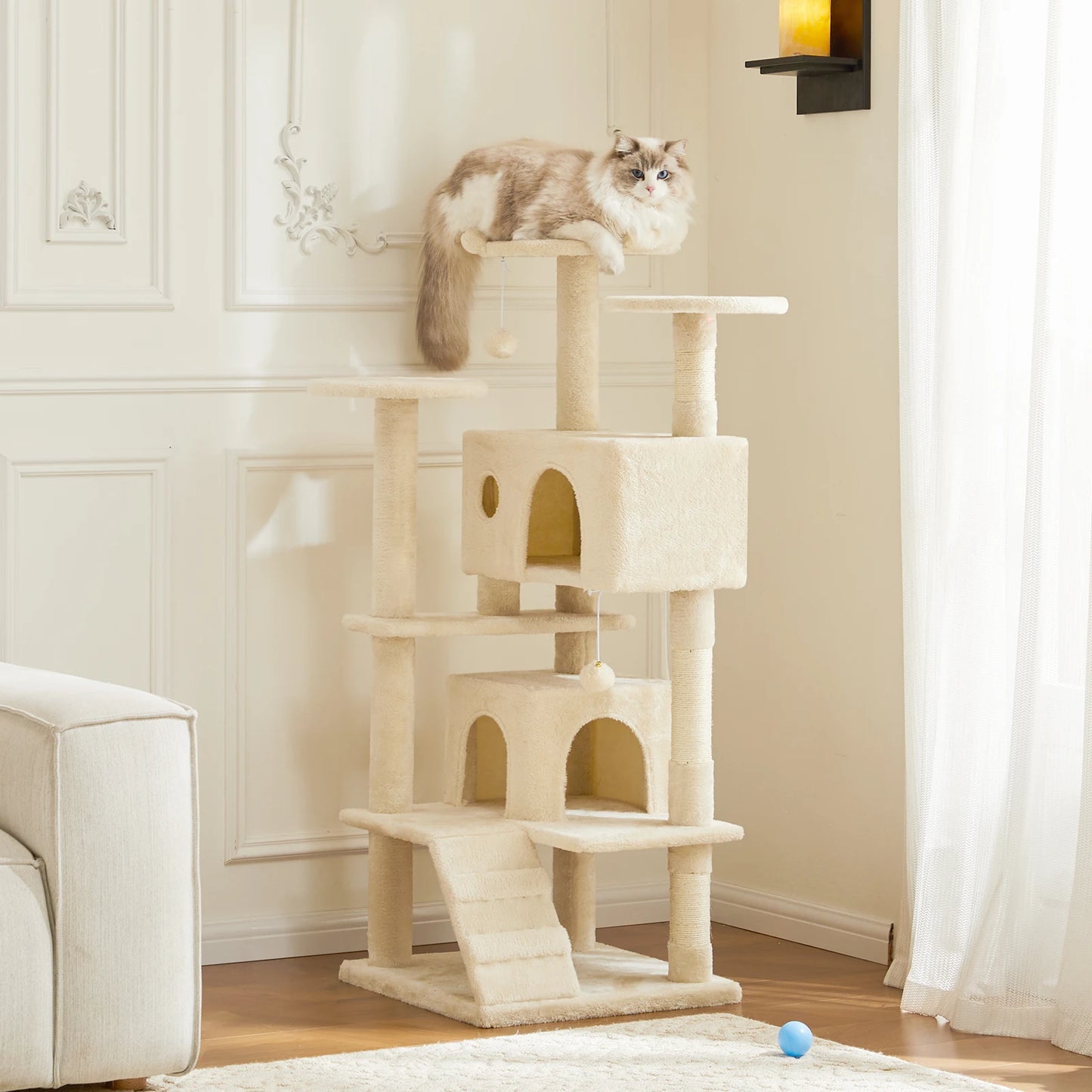 JHK Four Level Cat Tree Tower With Sisal Scratching Post