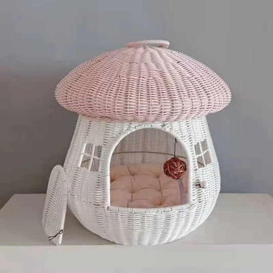 Hignconcerned Chemical Mushroom Cat Nest Bed DualUse House