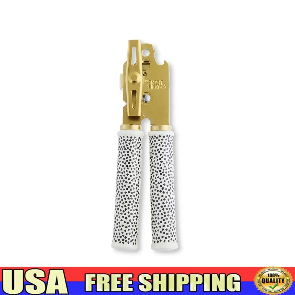 Feature IndustrialQuality Stainless Ceramic Dot Handle Can Opener With NonSlipGrip