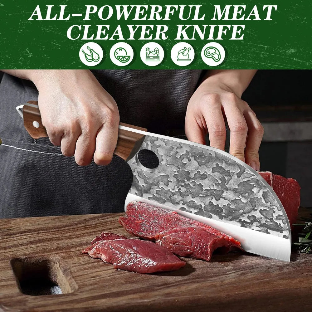 7 Inch Stainless Steel Japanese Kitchen Knife Sharp Blade Professional Chef Knife for Meat Cleaver and Fish Cutting Tool