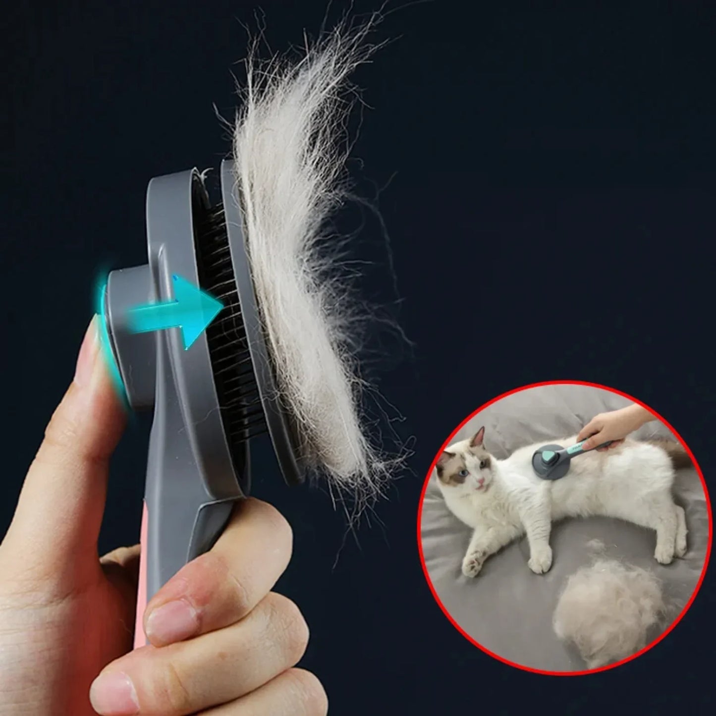 Self Cleaning Cat And Dog Hair Remover Slicker Brush