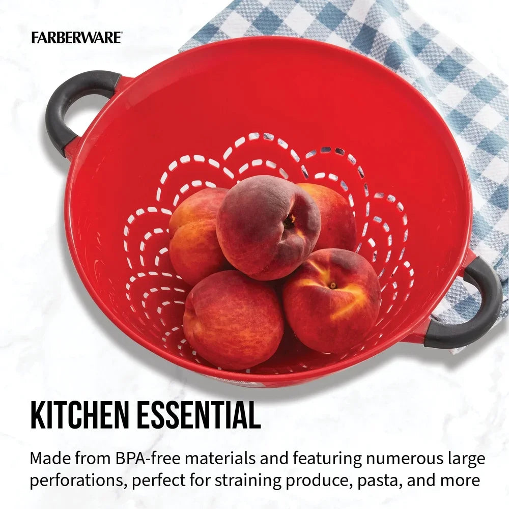 Hignconcerned Durable Plastic Colander With Grip Handles