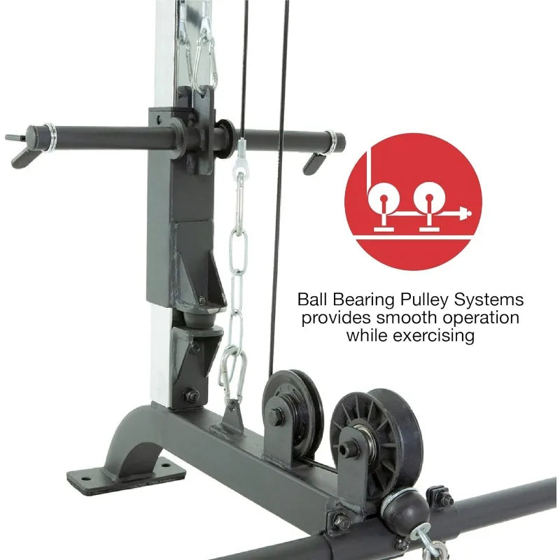 Fitness Reality Squat Rack Power Cage with Optional LAT Pulldown and Leg Holdown Attachment for Squat and Bench Rack Combos