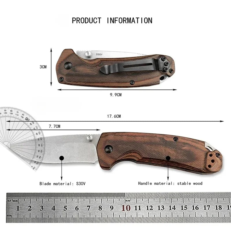 Folding Pocket Knife S30V Blade Kitchen Knife Fruit Knife Household Sharp Cutting Multitools EDC Hand Knives