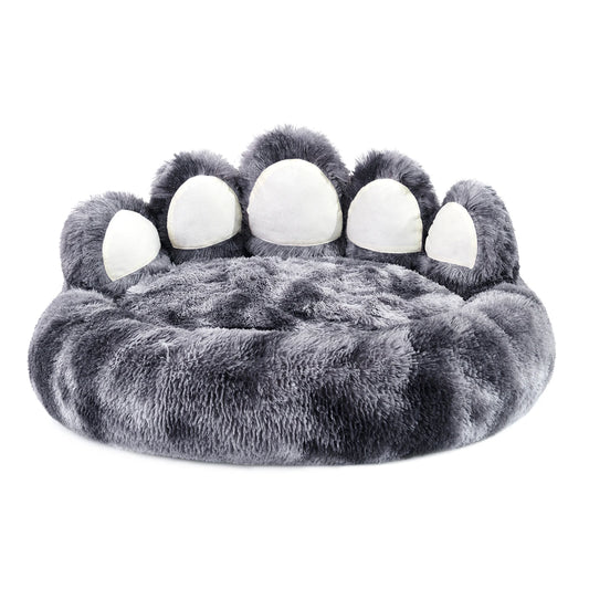 Cozy Comfy Paw Shape Dog Bed Warm Cushion for Fluffy Pets Deep Sleeping Thickened Mat
