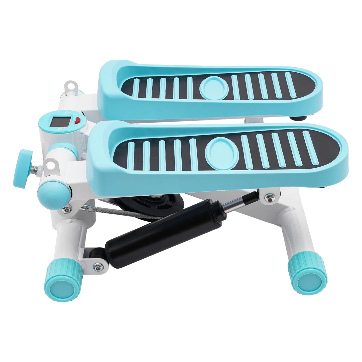Portable Fitness Stepper Exercise Machine with Resistance Bands for Home Office Gym Workout Blue