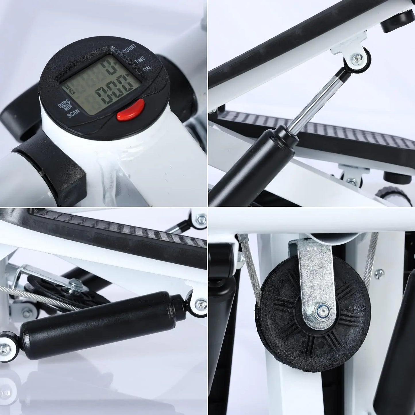 Mini Stepper with Resistance Band for Full Body Workout Home Fitness Equipment