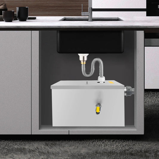 18 to 20 Liter Stainless Steel Waste Fat Filter Interceptor Oil Water Separator for Commercial Restaurant Kitchen