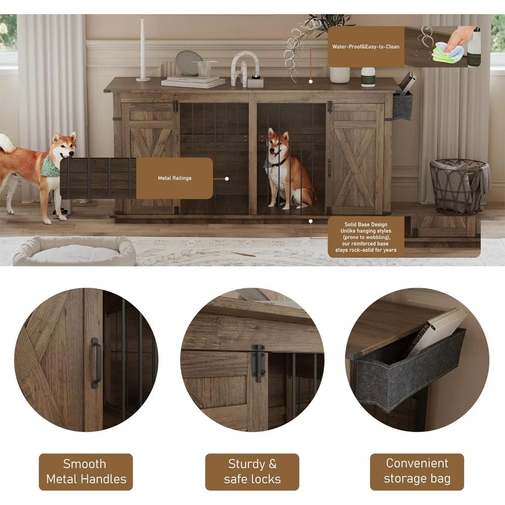 Hign-concerned Dog Crate Furniture Indoor Kennel Partition