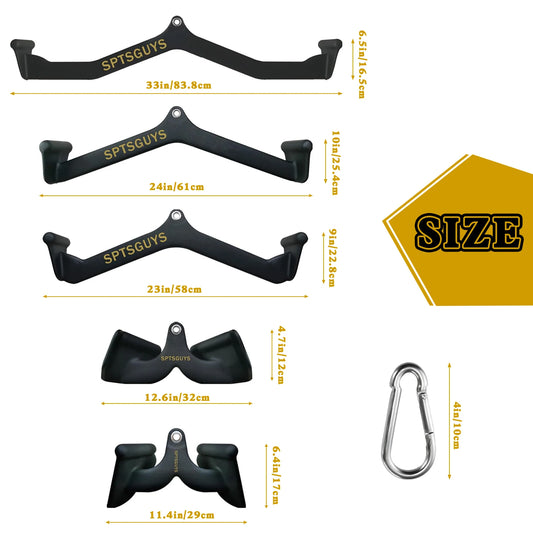 MARSAFIT Lat Pulldown Bar For Cable Pulley System Back