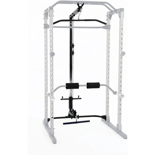 Fitness Reality Squat Rack Power Cage with Optional LAT Pulldown and Leg Holdown Attachment for Squat and Bench Rack Combos
