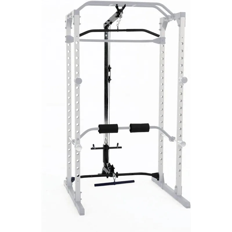 Fitness Reality Squat Rack Power Cage with Optional LAT Pulldown and Leg Holdown Attachment for Squat and Bench Rack Combos