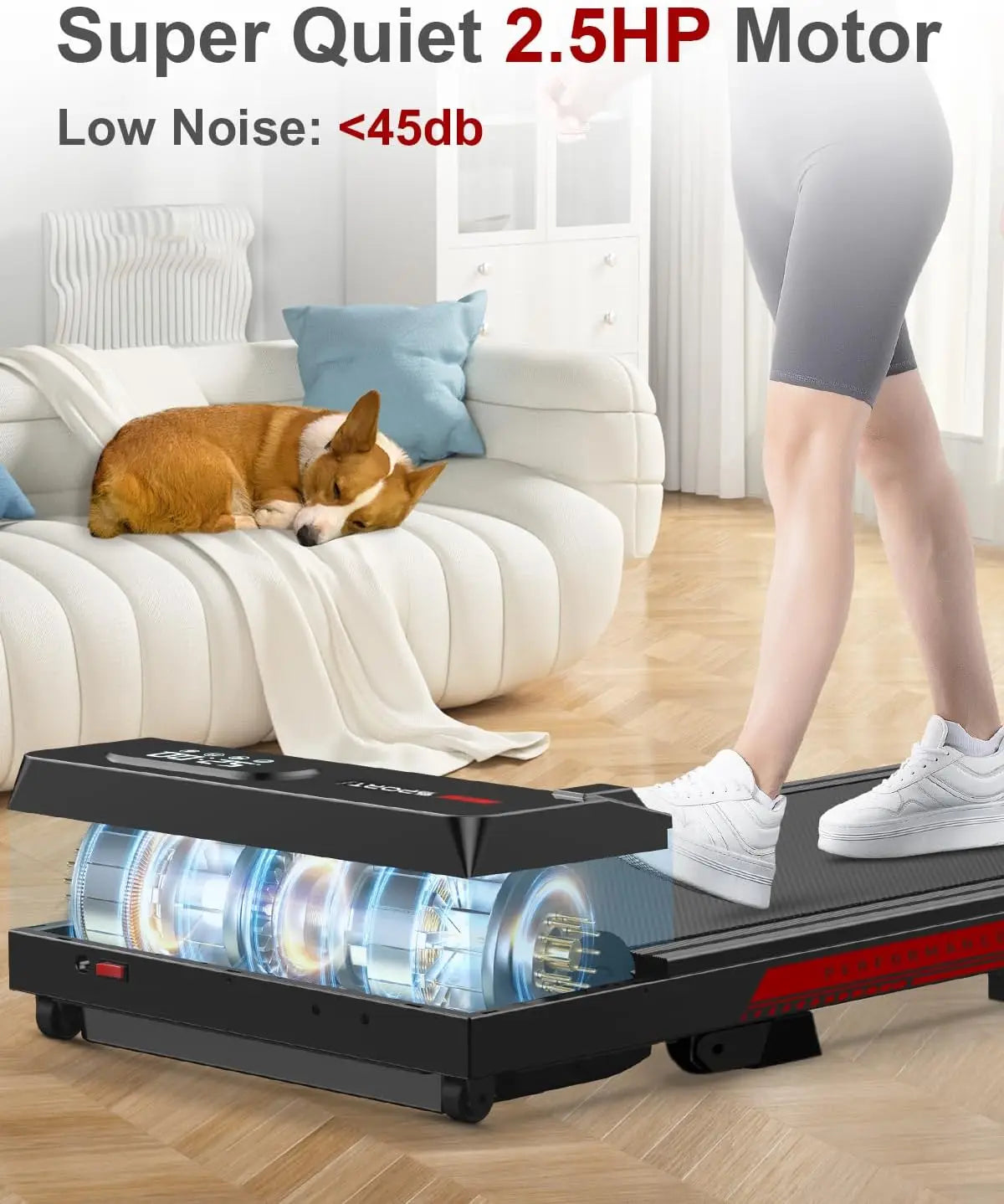 Walking Pad 5MPH Under Desk Portable Treadmill for Home Efficient Exercise Machine