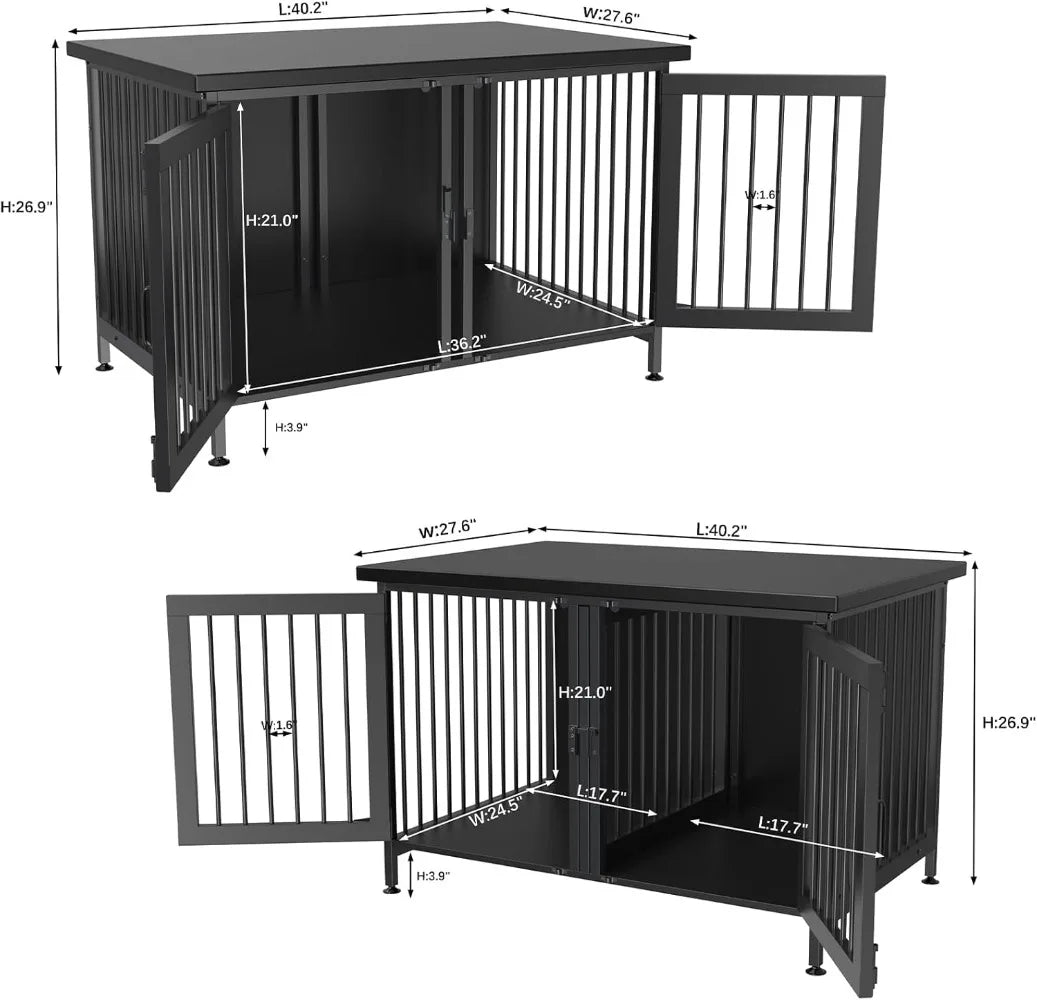 Hign-concerned Dog Crate With Divider For Two Or One