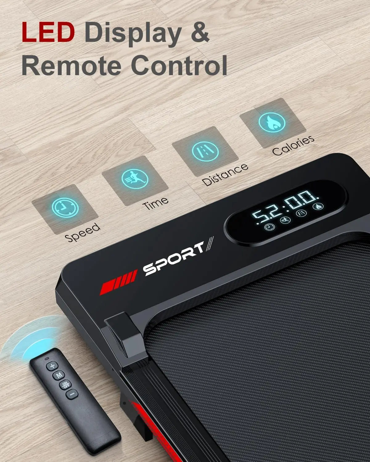 Walking Pad 5MPH Under Desk Portable Treadmill for Home Efficient Exercise Machine