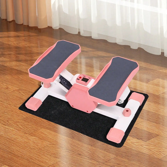 Mini Stair Stepper With LCD Monitor And Resistance Bands Compact Home Office Workout Equipment 330lbs Weight Capacity