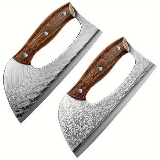 PLYS Kitchen Slicing Knife Set Sharp High Carbon Stainless Steel Cleaver Knife Multi Functional Chef's Knife