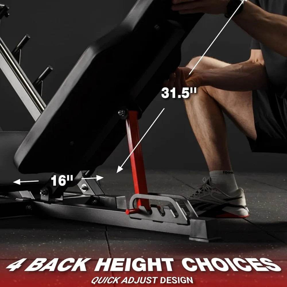 45 Degree Leg Press Machine for Home Gym Professional Lower Body Workout Fitness and Strength Training