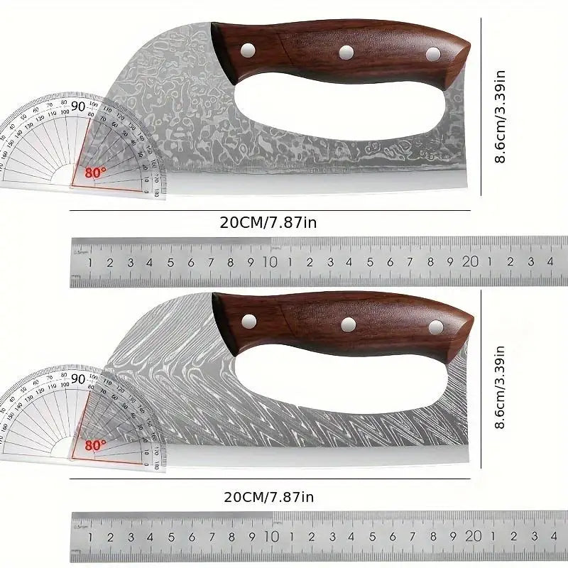 PLYS Kitchen Slicing Knife Set Sharp High Carbon Stainless Steel Cleaver Knife Multi Functional Chef's Knife