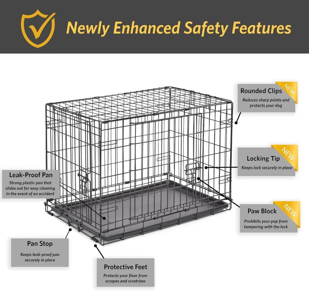 High Concerned Chemical Dog Crate Folding Metal Security