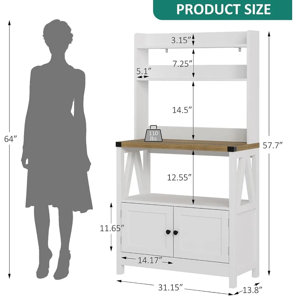 Microwave Stand Bakers Rack 5 Tier Kitchen Storage