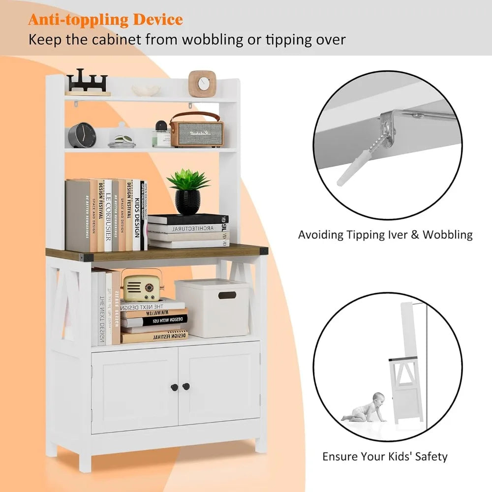 Microwave Stand Bakers Rack 5 Tier Kitchen Storage