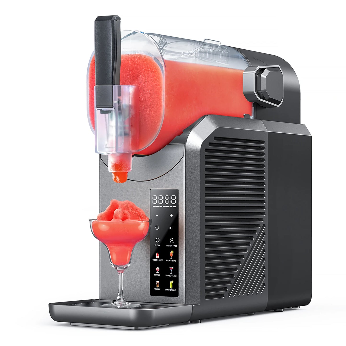 7 in 1 Professional Home Slushie Machine with Rapid Chill Technology for Frozen Drinks and Automatic Cleaning