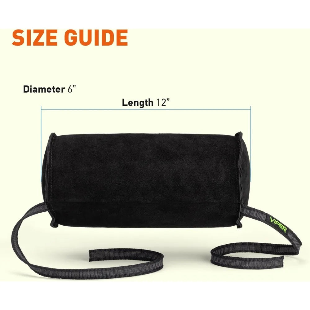 Viper Leather Cylinder Bite Pillow Tug Toy for Adult Dogs and Puppies