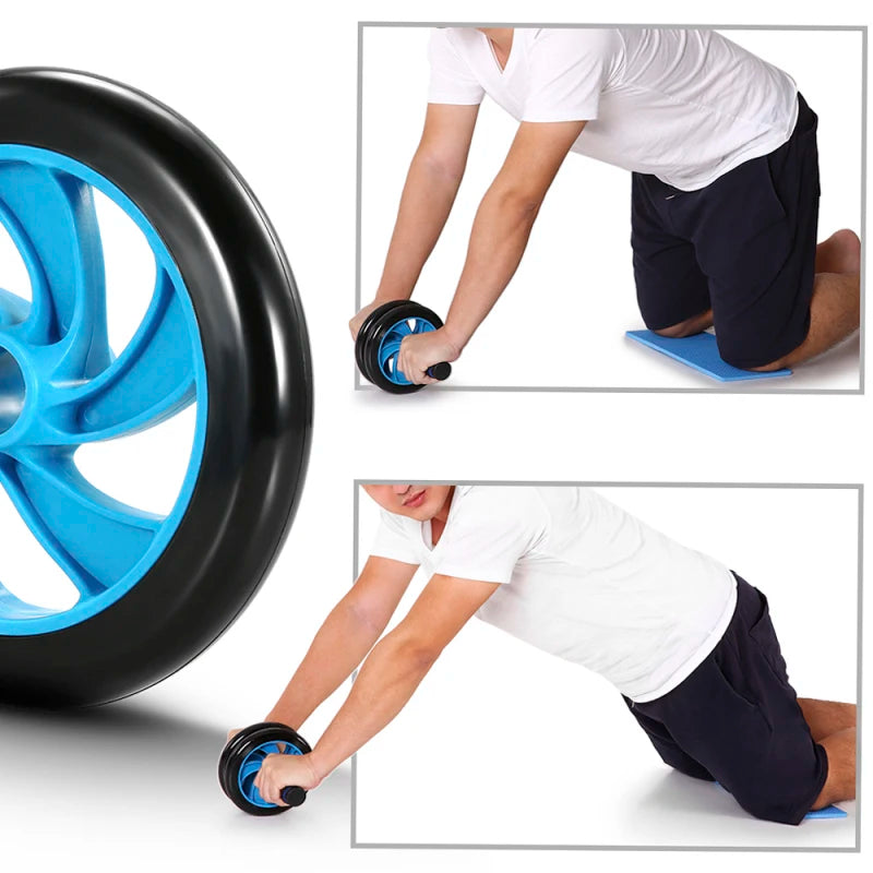 5 In 1 AB Wheel Roller Kit with Push Up Bar Jump Rope Hand Gripper and Knee Pad Fitness Workout