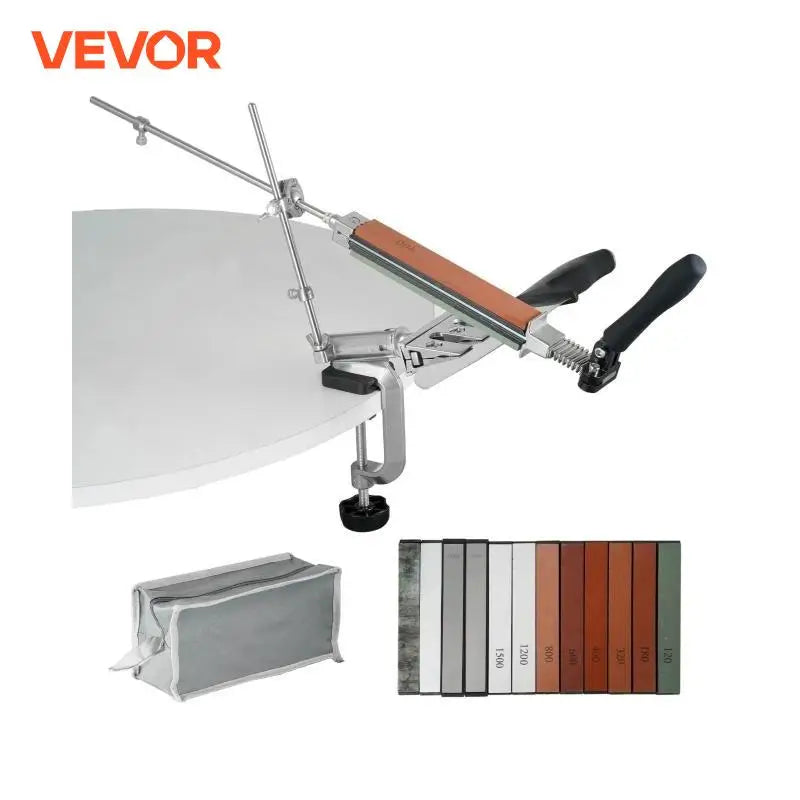 VEVOR Professional Knife Sharpener Kit with 12 Whetstones Fixed Angle Sharpening System for All Knives