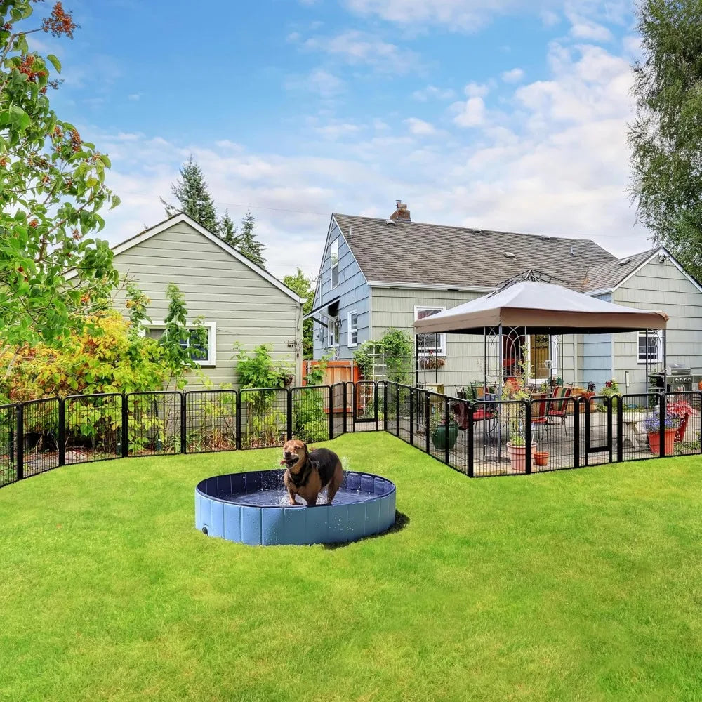Dog Playpen Outdoor 32 Inch 32 Panels Heavy Duty Metal Puppy Exercise Pen for Indoor and Outdoor Use