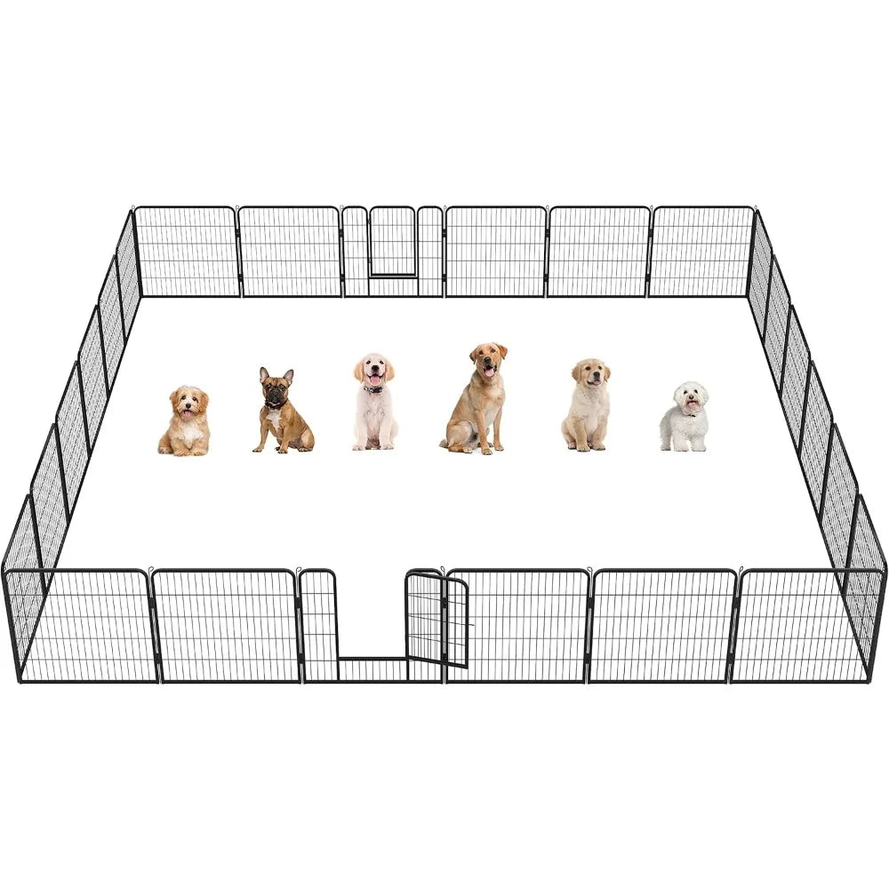 Dog Playpen Outdoor Puppy Exercise Pen Indoor Portable Pet Fence for Yard RV Camping 32 Inch 24 Panels