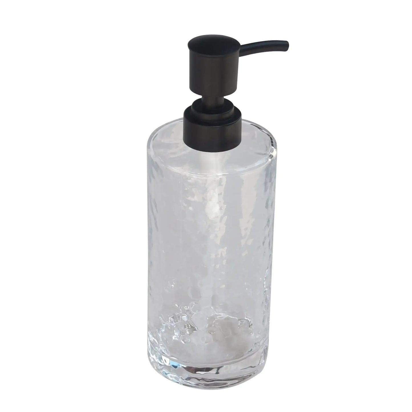 Hign-concerned Hammered Glass Soap Pump 3 Pack Dispenser
