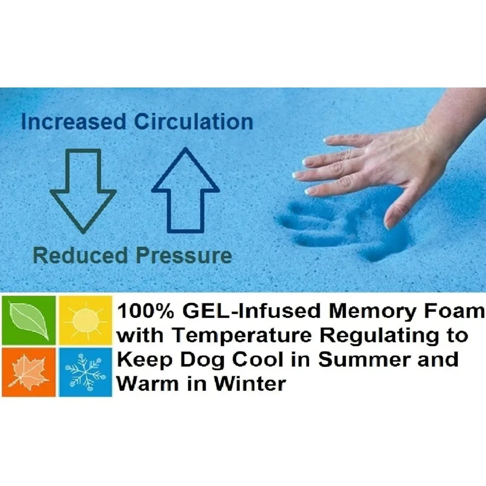 Guangbai Orthopedic Gel Memory Foam Dog Bed Waterproof Liner