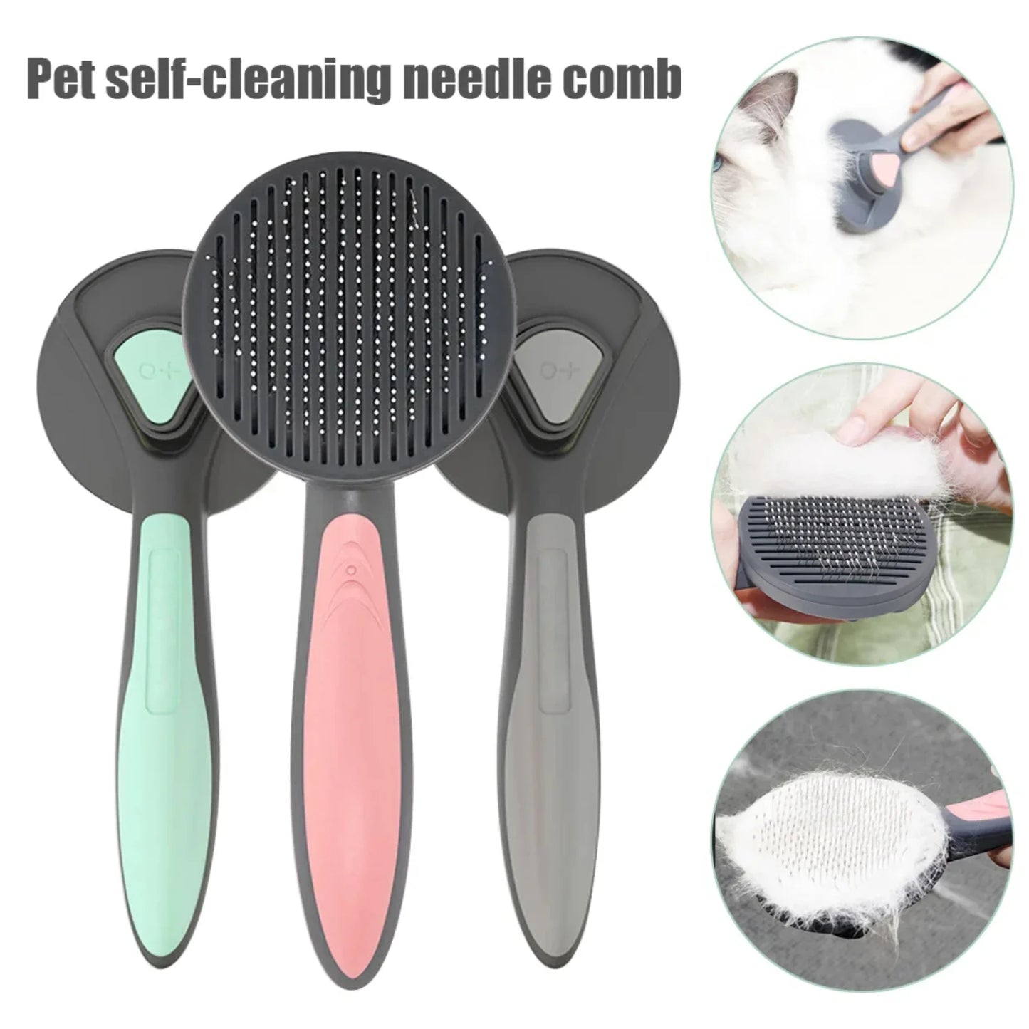 Self Cleaning Cat And Dog Hair Remover Slicker Brush