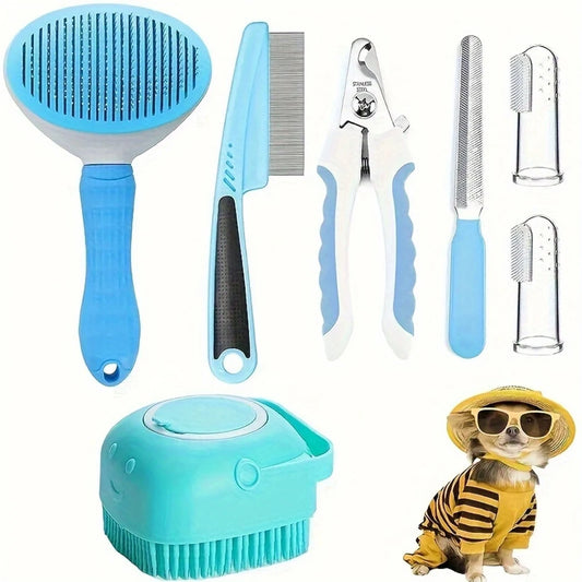 Hign-concerned Pet Grooming Set Hair Removal Comb Dog Brush