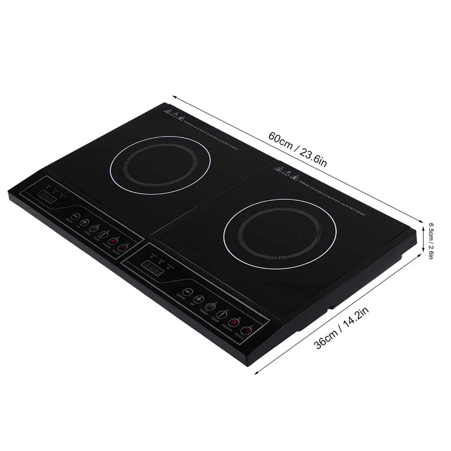 2000 Watt Home Kitchen Electric Double Induction Cooktop Touchpad Cooker