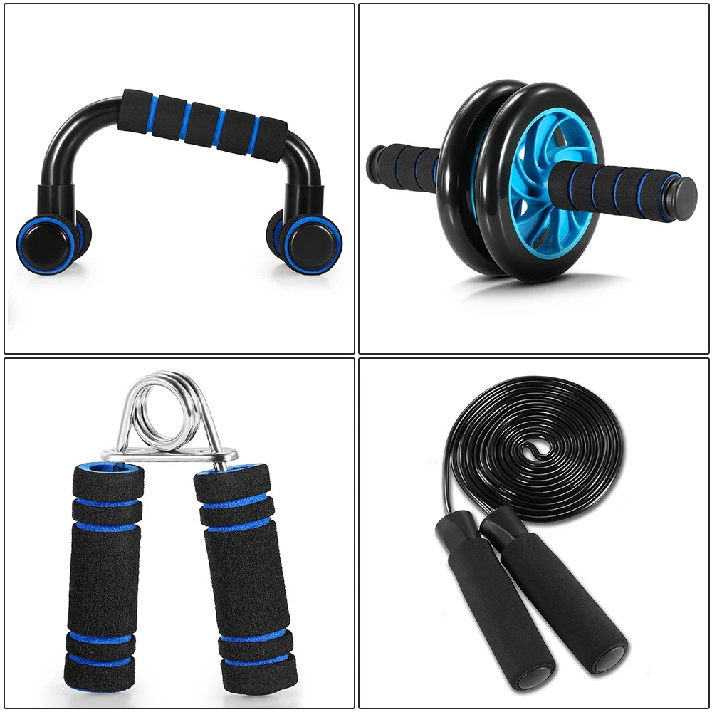 Hign-concerned 5-In-1 Ab Wheel Roller Kit With Push-Up Bar